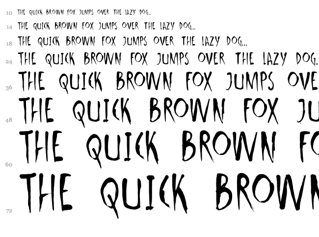 DK Ishtar font waterfall